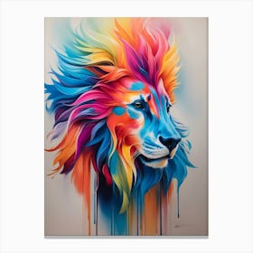 Colorful Lion Canvas Print