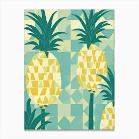Pineapples Illustration 3 Canvas Print