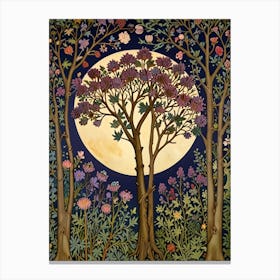 William Morris Moonlight In The Woods 42 Canvas Print