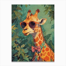 Giraffe In Sunglasses 3 Canvas Print