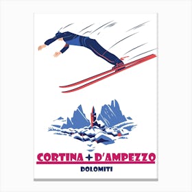 Ski Jump At Cortina Di Ampezzo Canvas Print