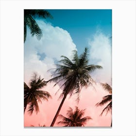 Sunset Palm Trees Canvas Print