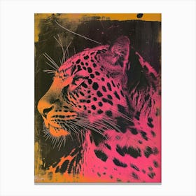 Polaroid Inspired Leopard 4 Canvas Print