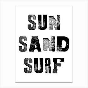 Sun Sand Surf Canvas Print