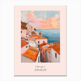 Mornings In Amalfi Rooftops Morning Skyline 1 Canvas Print