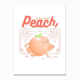Peach On The Beach Canvas Print