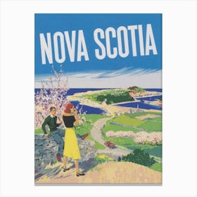 Nova Scotia Canada Vintage Travel Poster Canvas Print