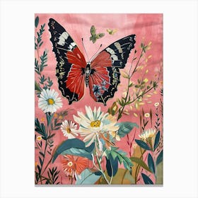 Floral Animal Painting Butterfly 2 Canvas Print