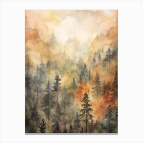 Autumn Forest Landscape Sequoia National Park United States Canvas Print