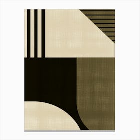 Modern Abstract Brown And Black A Canvas Print