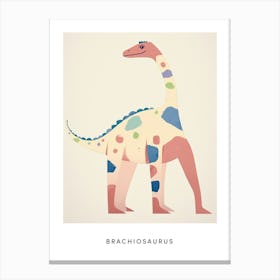 Nursery Dinosaur Art Brachiosaurus 1 Poster Canvas Print