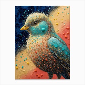 Bird With Splatters 1 Canvas Print