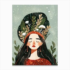 Winter Girl Canvas Print