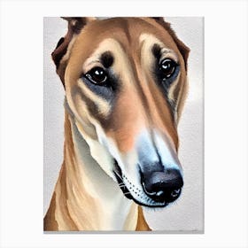 Greyhound 2 Watercolour dog Canvas Print
