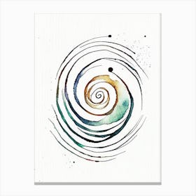 Spiral Symbol 1 Minimal Watercolour Canvas Print