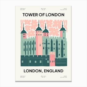 Tower Of London England Travel Matisse Style 1 Canvas Print