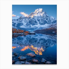 Nepal Mountain Reflected Canvas Print