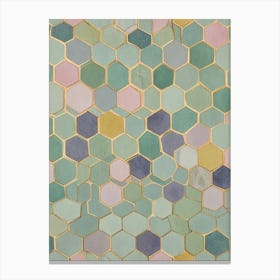 Pastel Honeycomb Canvas Print