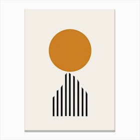 Asuncin Tones Minimalist Bauhaus Canvas Print