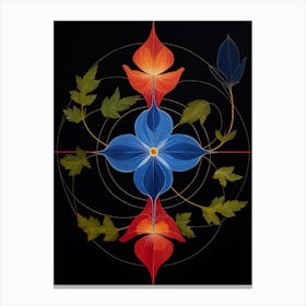 Lobelia 3 Hilma Af Klint Inspired Flower Illustration Canvas Print