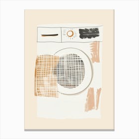 Illustration Of A Washing Machine 3 Canvas Print