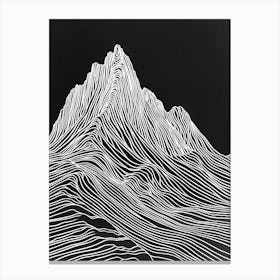 Beinn Dorain Mountain Line Drawing 3 Canvas Print