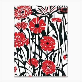 Red Flowers Canvas Print