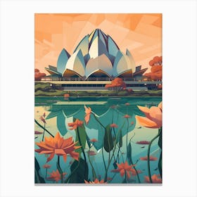 Lotus Temple New Delhi India Canvas Print