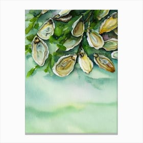 Oysters II Storybook Watercolour Canvas Print