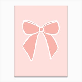 Peach Bow Canvas Print