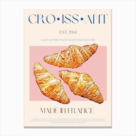 Croissant Mid Century Canvas Print