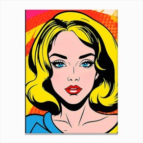 Retro Look Pop Girl 1 Canvas Print