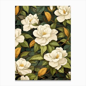 Magnolia Flower Pattern 2 Canvas Print