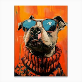 Too Cool Pitbull 4 Canvas Print