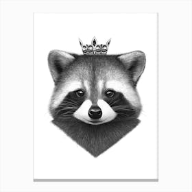 Queen Raccoon Canvas Print