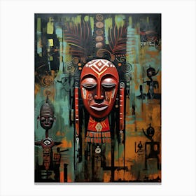 Maasai Mysteries - African Masks Series Canvas Print