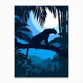 Panther In The Jungle Canvas Print