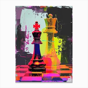 Abstract Polaroid Chess 3 Canvas Print