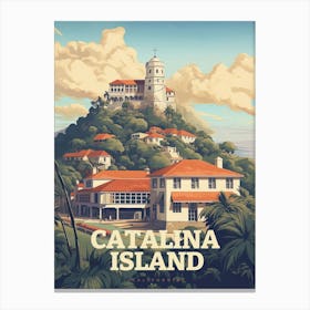 Catalina Island California Retro Travel Canvas Print