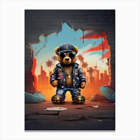 Teddy Bear The GANGSTER Canvas Print