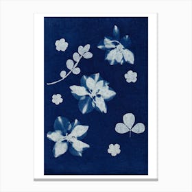 Blue And White Flowers Canvas Print