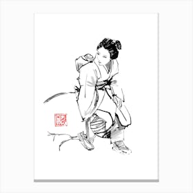 Geisha Surprised Canvas Print