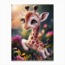 Cute Giraffe Canvas Print