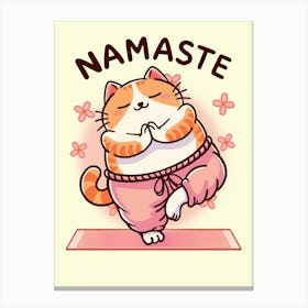 Namaste Cat Canvas Print