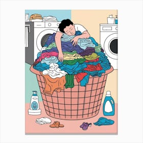 Laundry Basket 5 Canvas Print