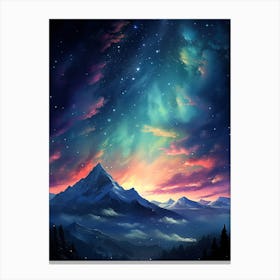 Mount Everest Night Sky Canvas Print