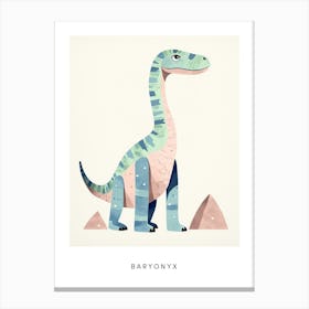 Nursery Dinosaur Art Baryonyx 4 Poster Canvas Print