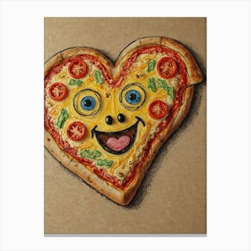 Heart Pizza 9 Canvas Print