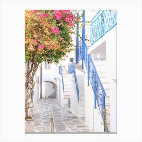 Greek Island Alley Canvas Print
