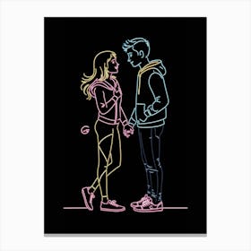 Couple In Love Canvas Print